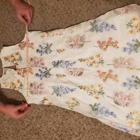 Calvin Klein Floral Embroidered Dress - Picture 2 of 4